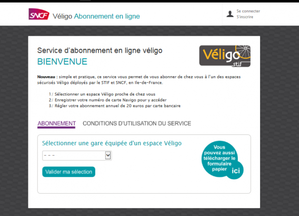 Veligo en ligne